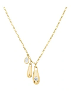 Bold Solitaire Charms Necklace in Gold-Tone