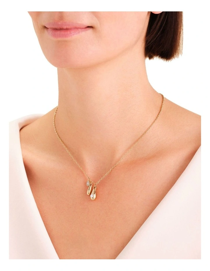 Bold Solitaire Charms Necklace in Gold-Tone image 2