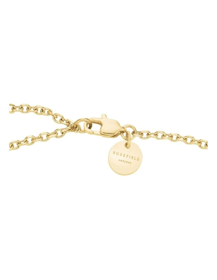 Bold Solitaire Charms Necklace in Gold-Tone image 4