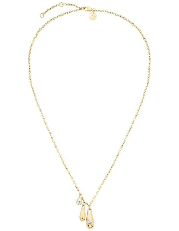 Bold Solitaire Charms Necklace in Gold-Tone image 5