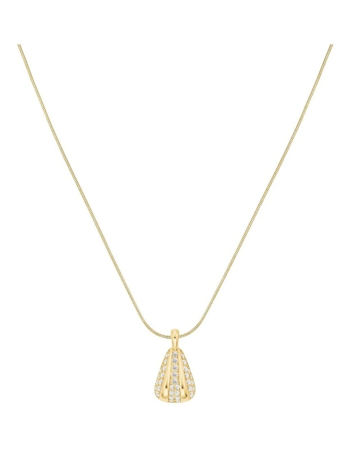 Pav Striped Necklace in Gold-Tone image 1