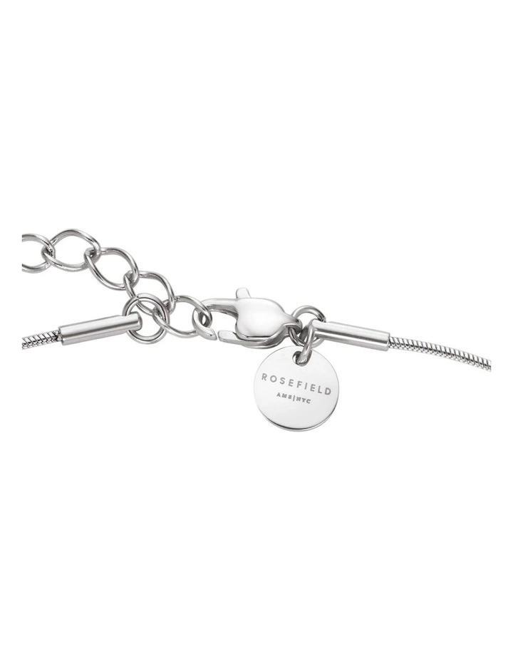 Pav Striped Necklace in Silver-Tone image 4