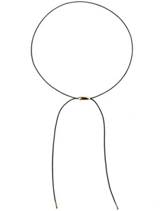 Oslo Cord Necklace in Black