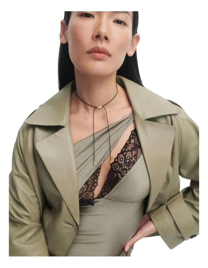 Oslo Cord Necklace in Black image 4