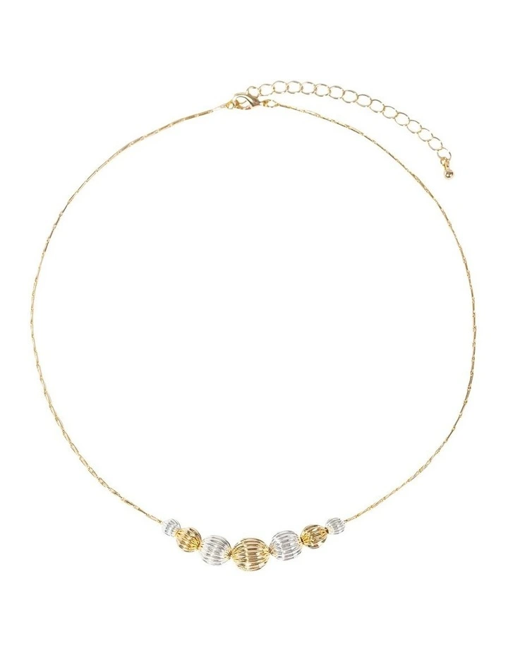 Textured Ball Necklace in Multi image 1