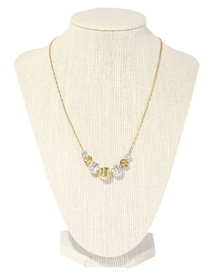 Textured Ball Necklace in Multi image 3