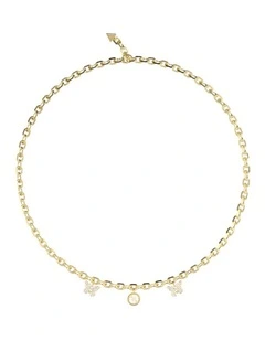 Borboleta & 4G Charm Necklace 16-18" in Gold