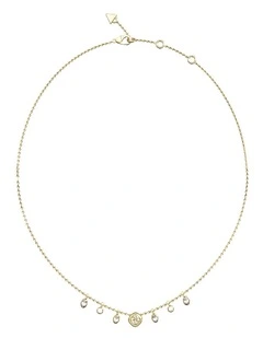 Crystals & 4G Necklace 16-18 in Gold