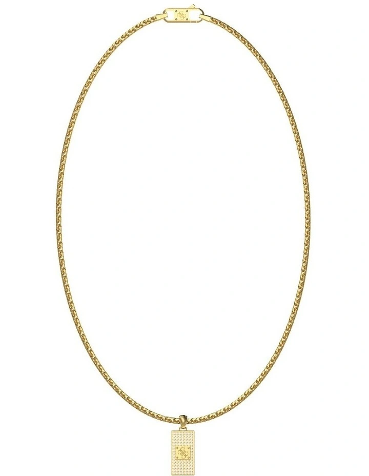 4G Pave Pendant Necklace in Gold-Tone image 1