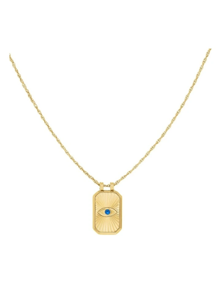 Evil Eye Amulet Necklace in Gold-Tone image 1