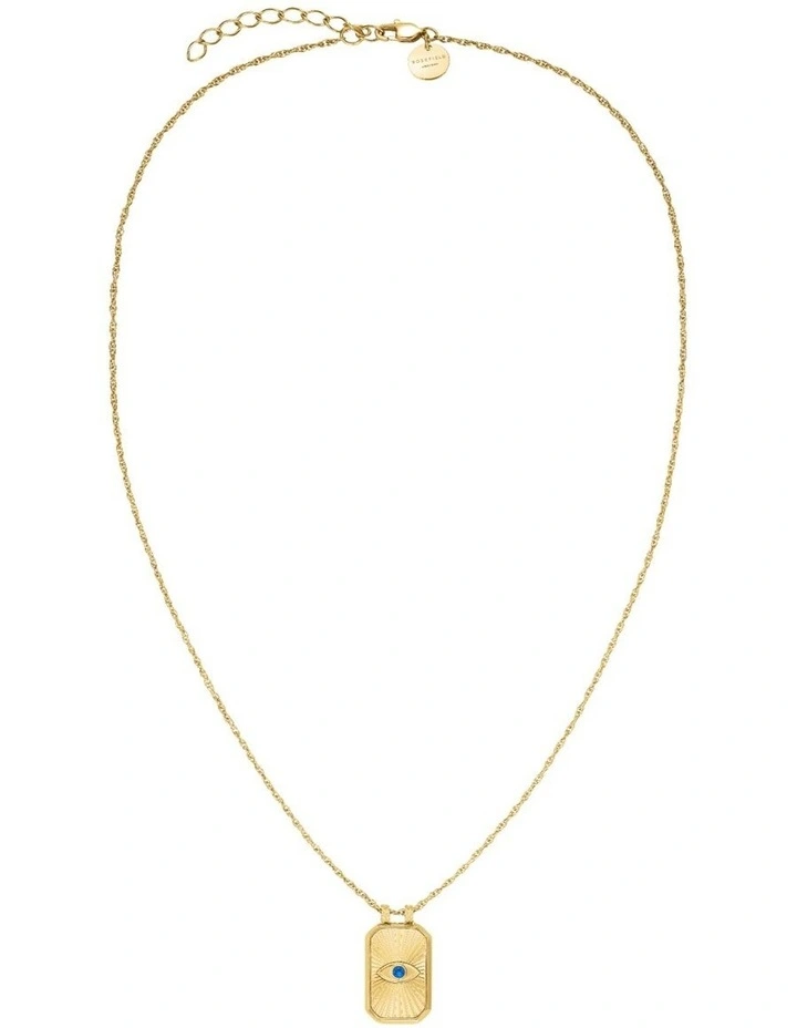 Evil Eye Amulet Necklace in Gold-Tone image 5