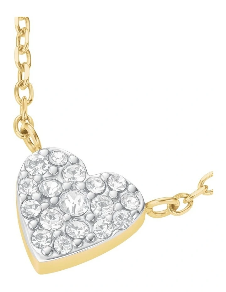 Pav Heart Necklace in Gold-Tone image 3