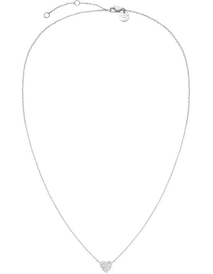 Pav Heart Necklace in Silver-Tone image 5