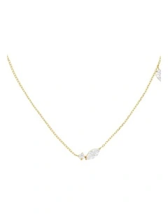 Mix Soft Crystal Necklace in Gold-Tone