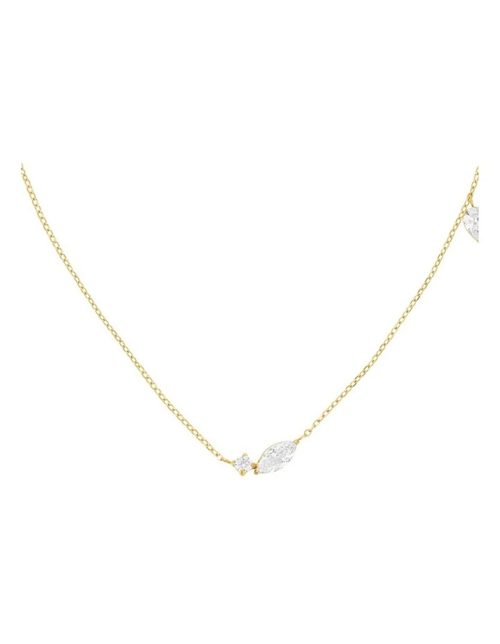 Mix Soft Crystal Necklace in Gold-Tone image 1