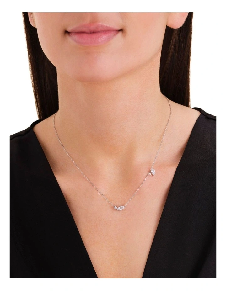 Mix Soft Crystal Necklace in Silver-Tone image 2