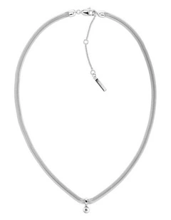 Layered Stainless Steel Chain Necklace in Silver