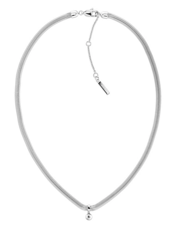 Layered Stainless Steel Chain Necklace in Silver image 1