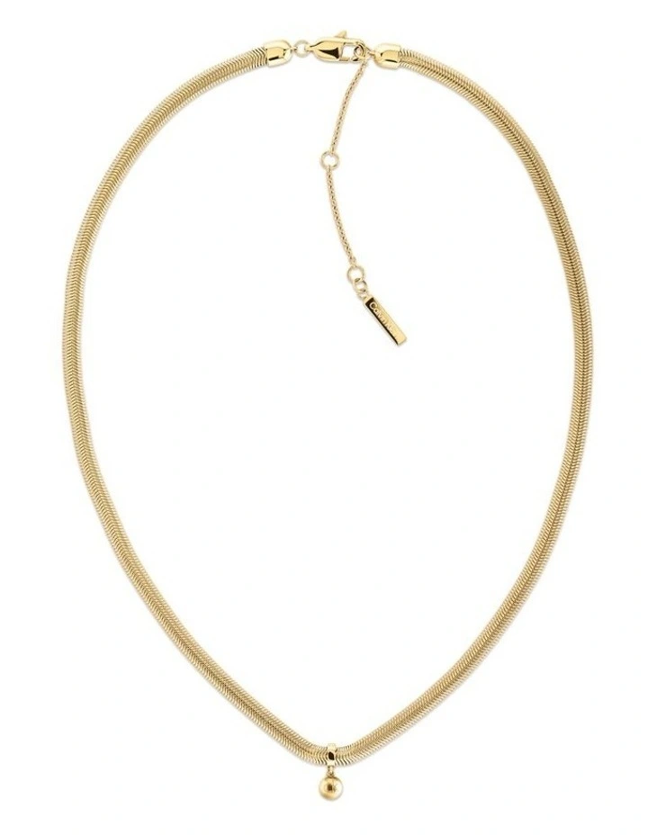 Layered Ionic Plated Thin Steel Chain Necklace in Gold image 1