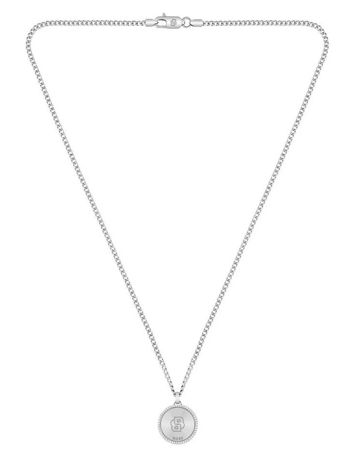North Stainless Steel Pendant Necklace in Silver image 3