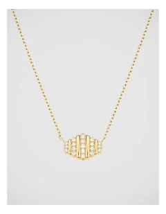 Rosefield Jewellery Stripe Pave Gold Necklace