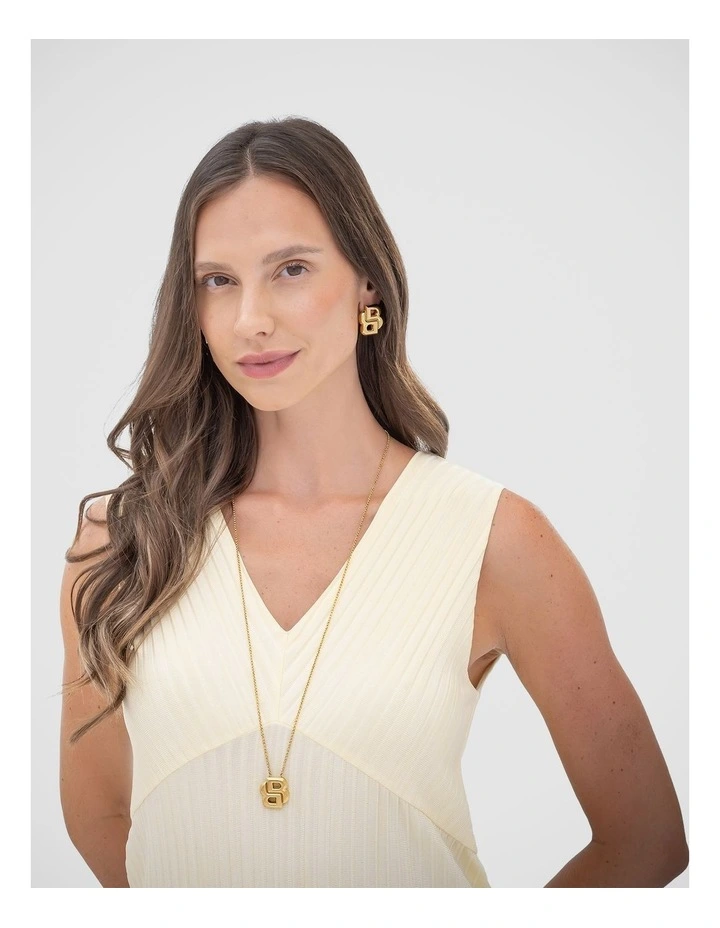 Gold Steel Women's Pendant Necklace image 5