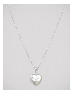 Heart Pearl Silver Pendant