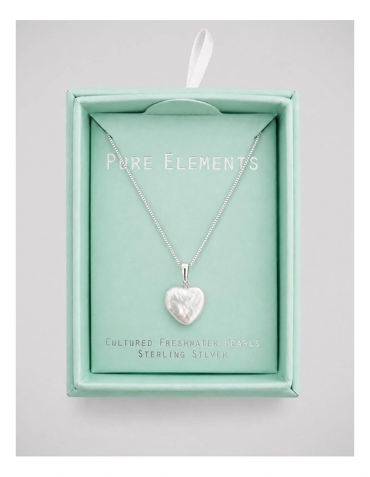 Heart Pearl Silver Pendant image 2