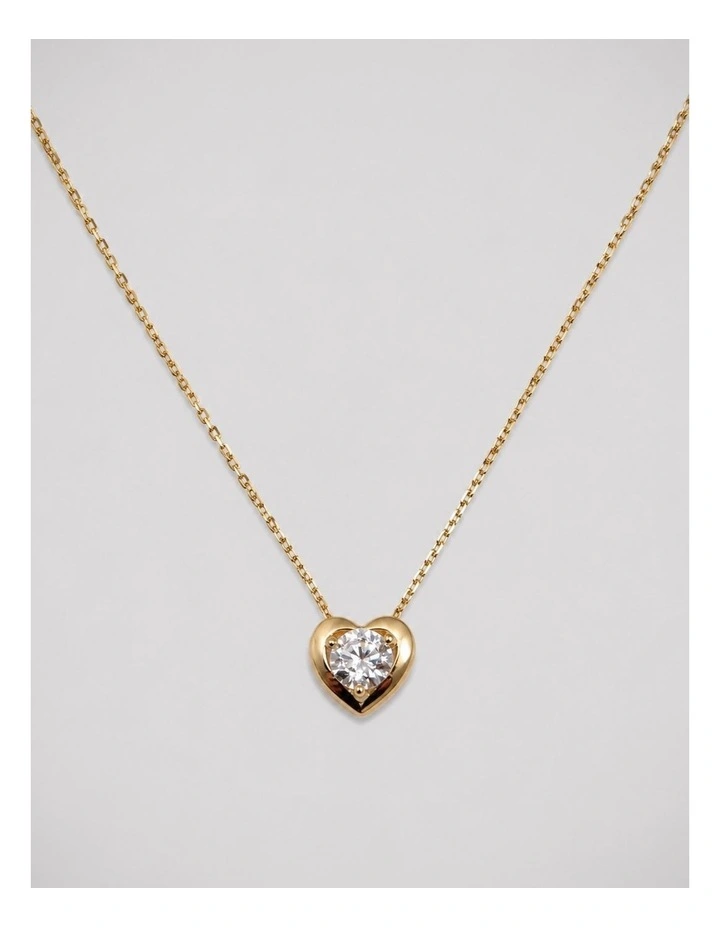 Brilliant Heart Gold Pendant image 1