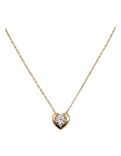 Brilliant Heart Gold Pendant