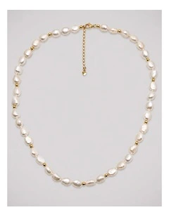 Baroque Freshwater Pearl Gold Necklace