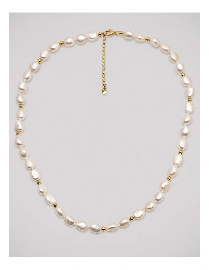 Baroque Freshwater Pearl Gold Necklace image 1