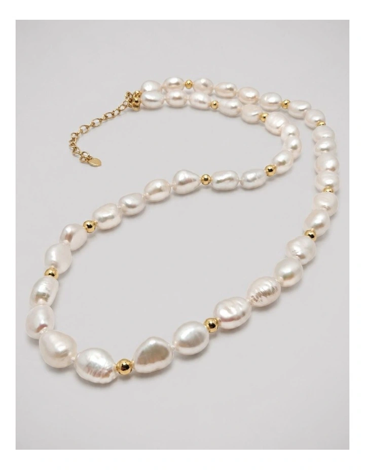 Baroque Freshwater Pearl Gold Necklace image 3