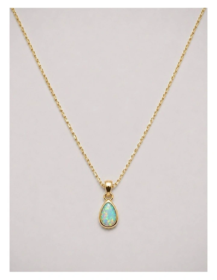 Lab Grown Opal Dainty Pendant image 1