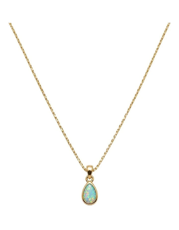 Lab Grown Opal Dainty Pendant image 1