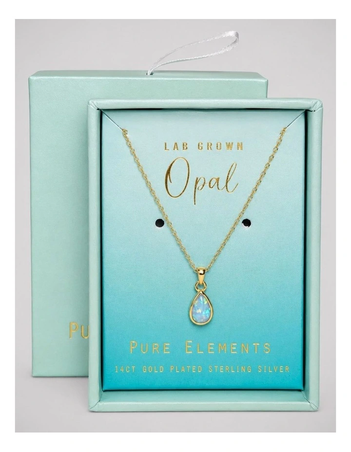 Lab Grown Opal Dainty Pendant image 2