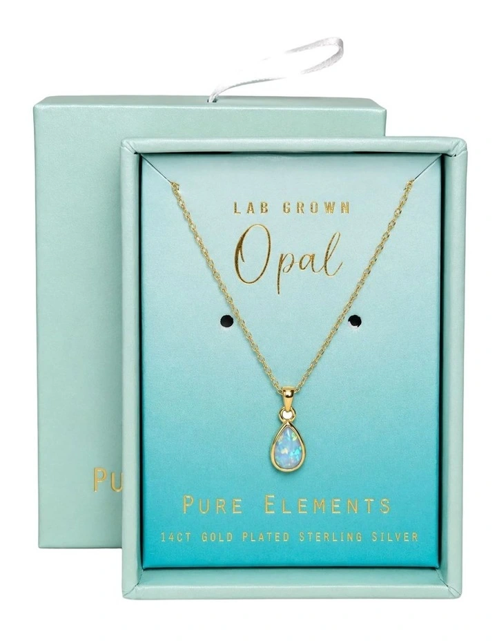 Lab Grown Opal Dainty Pendant image 2