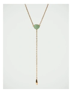 PDPAOLA Green Aventurine Stella Necklace COB1-C77-U Gold