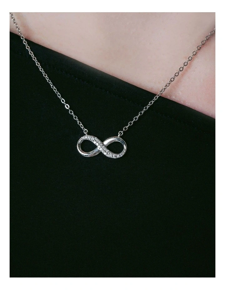 Forever Infinity Pendant Necklace in Silver image 2