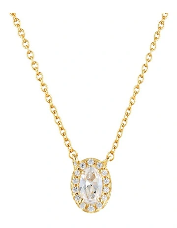 Aurora Glow Pendant Gold Necklace