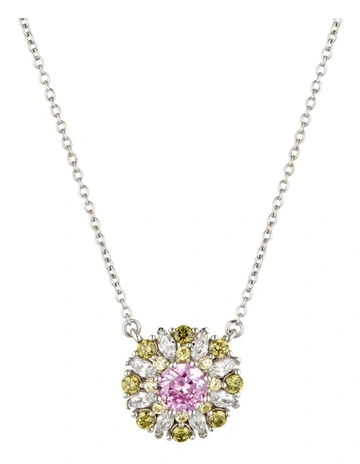 Berry Bloom Multi Pendant Necklace in Silver