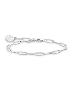 Charm Club Long Link Bracelet 19cm in Silver