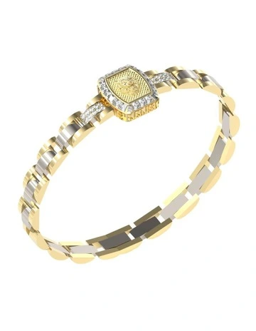 Lion Crystal Bracelet 16mm in Gold