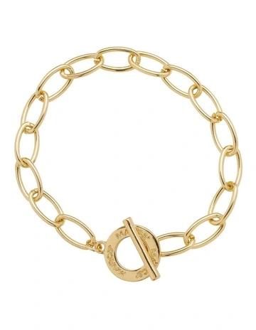 Signature Logo Toggle Bracelet in Gold