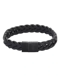 Full Metal Braided Bracelet in Black