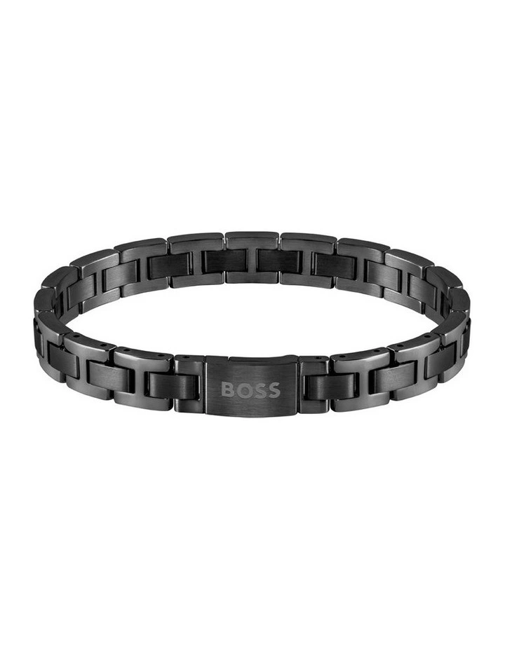 Jewellery Black Steel Men's Link Bracelet - 1580055 image 1
