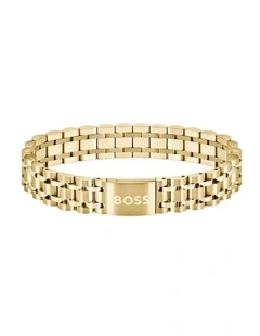 Steel Link Bracelet in Gold