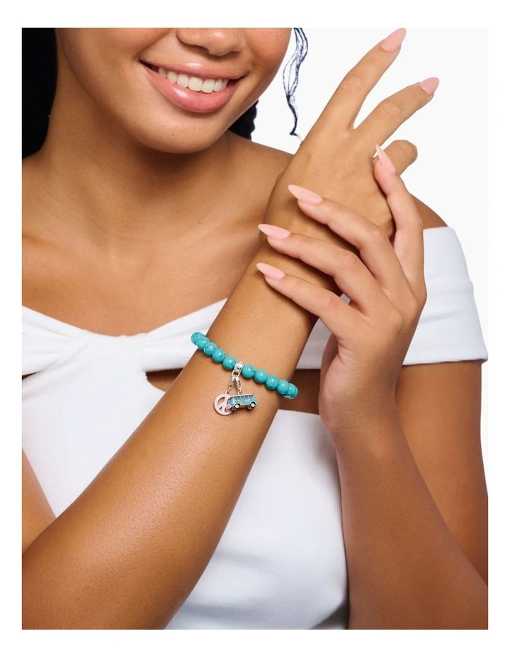 Charm Club Imit Stretch Bracelet 17cm in Blue image 2