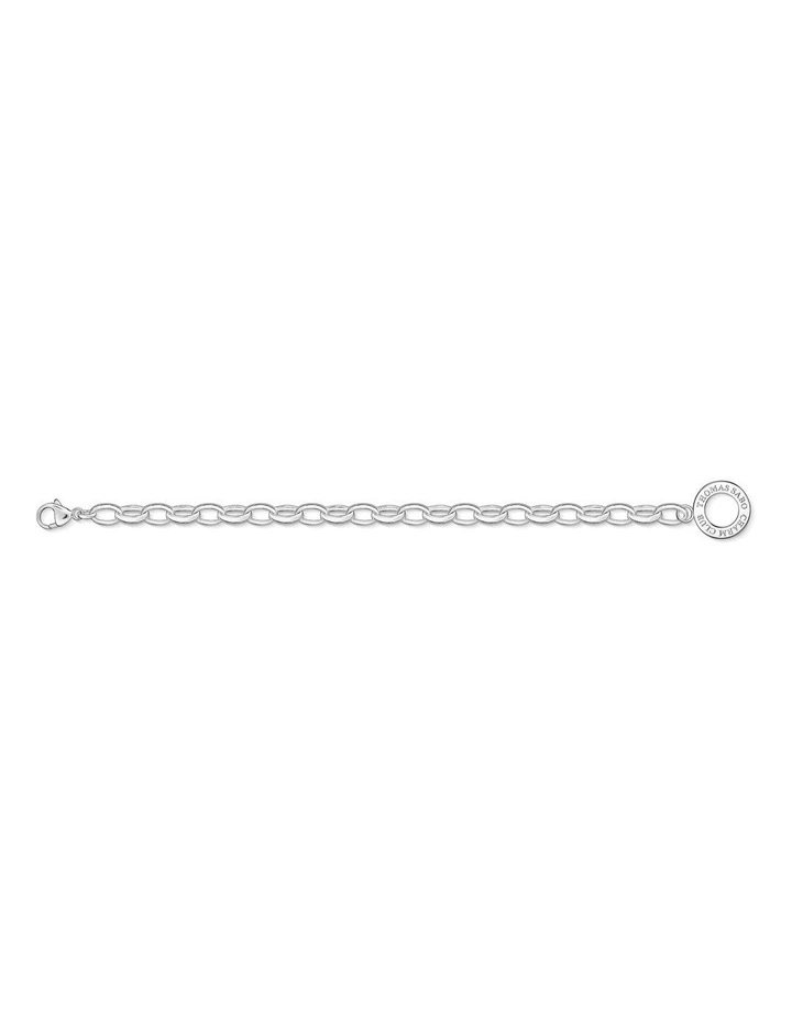 Chunky Belcher Charm Bracelet 20cm in Silver image 2