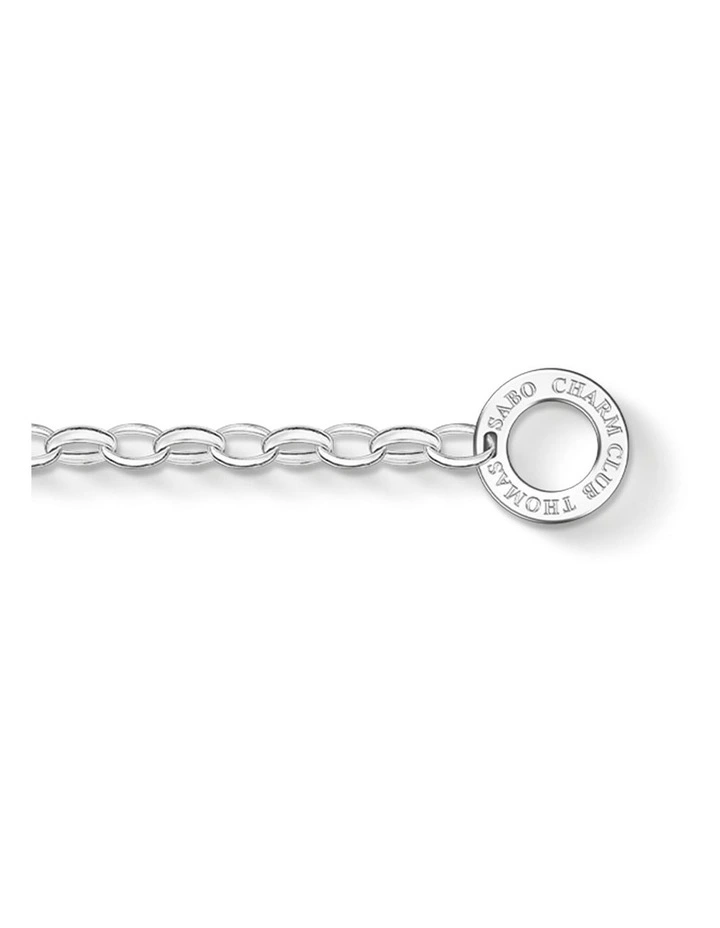 Fine Belcher Charm Bracelet 18cm in Silver image 3
